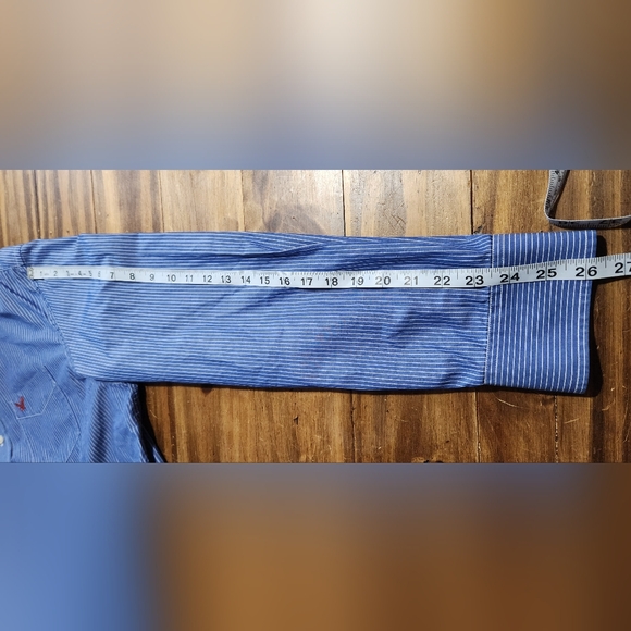 Mens American Eagle Vintage Fit Long Sleeve Striped Button Front Shirt Size XL - Picture 10 of 10